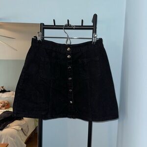 BDG (Urban Outfitters) Black Skirt with Button-Front